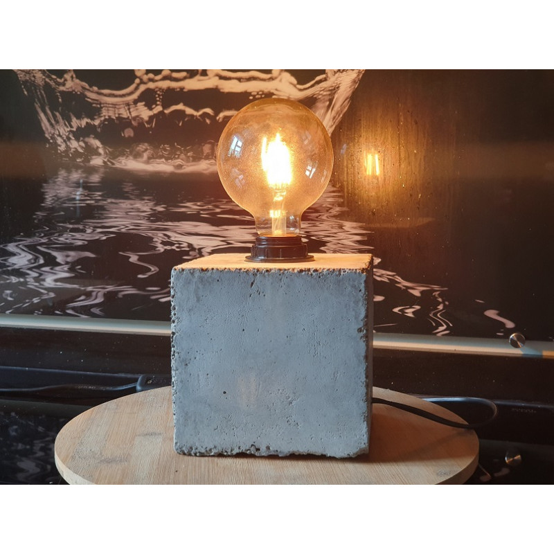 Home Decor - Desk Lamp with Bulb - store Concrete Lamp